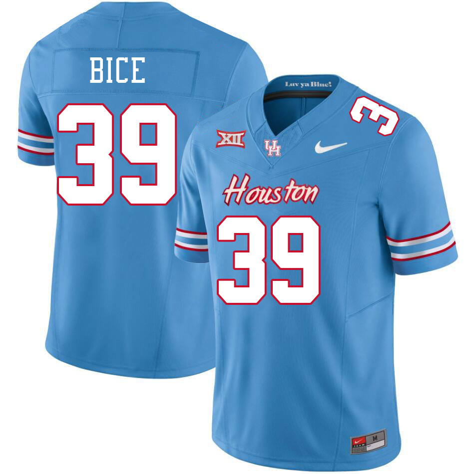 Men #39 Austin Bice Houston Cougars College Football Jerseys Stitched-Oilers